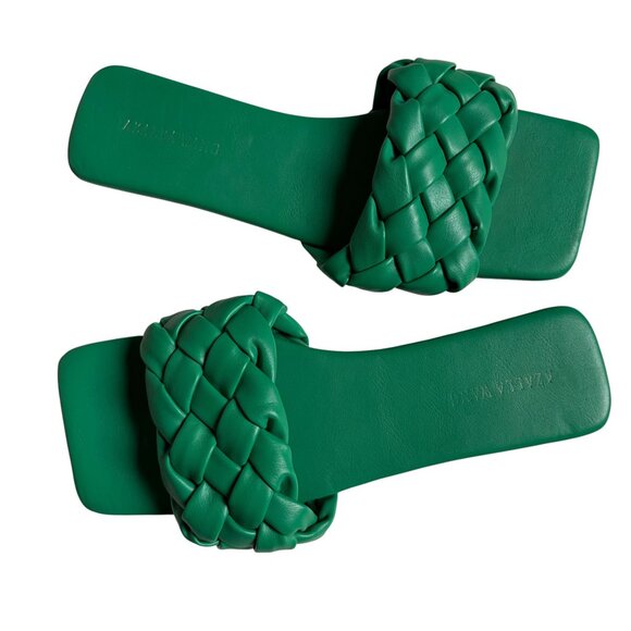 Azalea Wang Green Flat Mules / Sandals / Slides - Size 7 - Picture 6 of 8